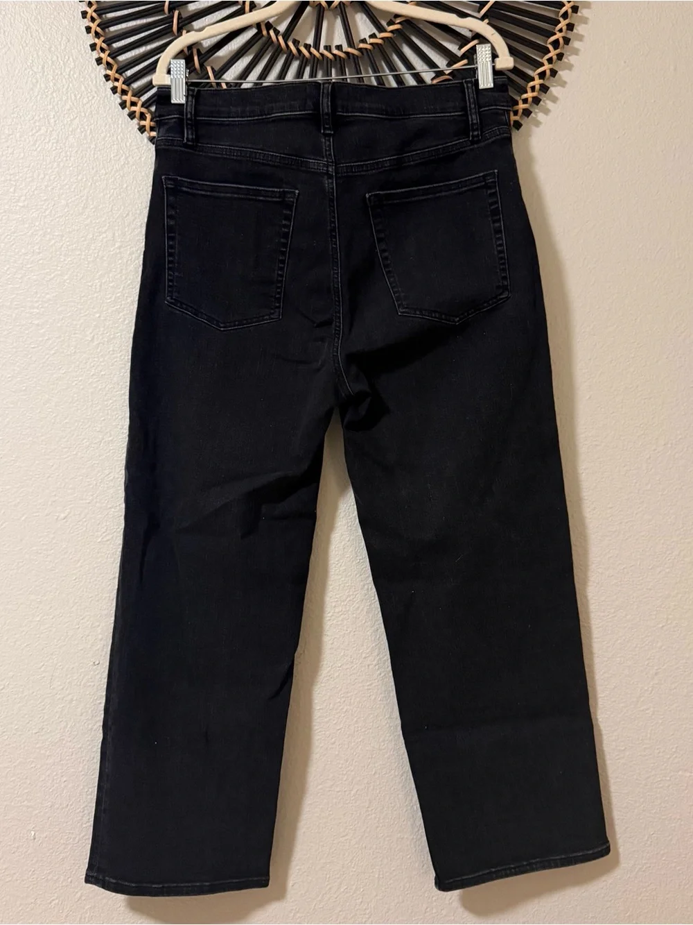 Frame Pixie Le Sleek Straight Black Jeans 31 SHORT